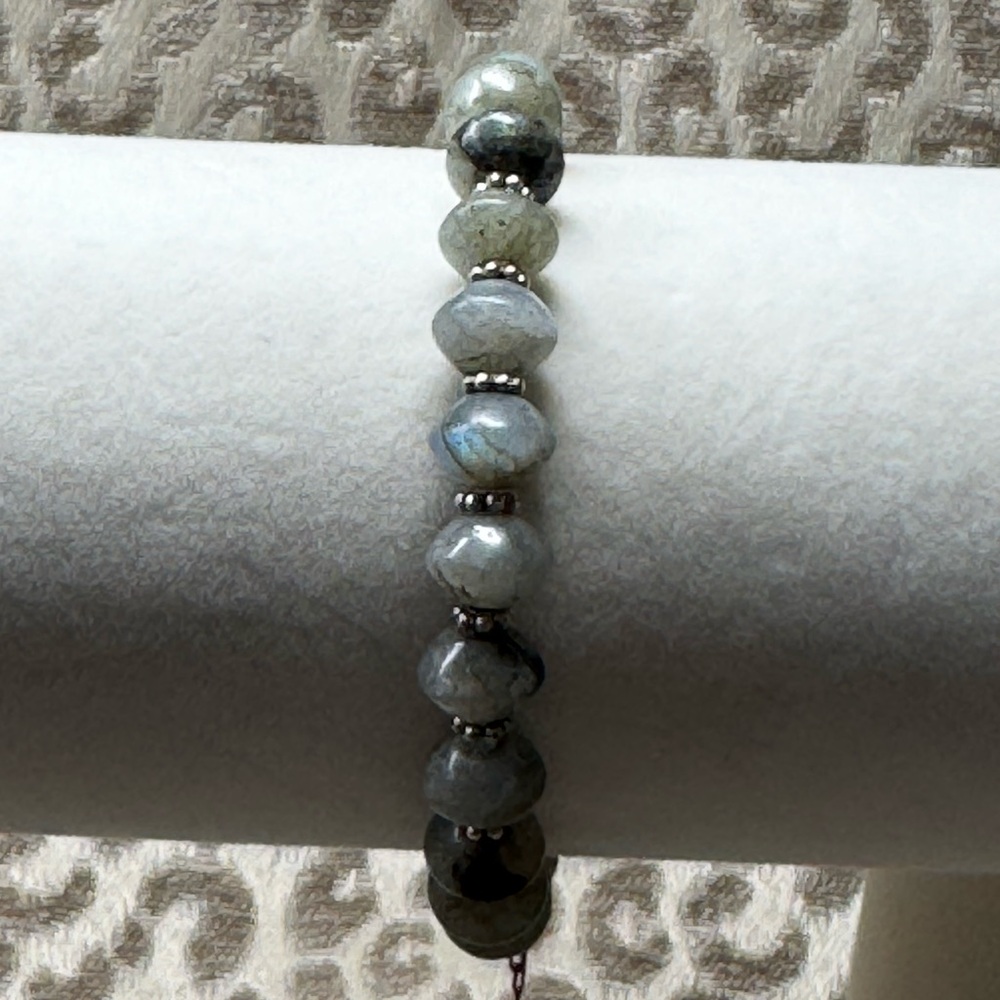 Labradorite Natural Crystal Gemstone Stretch Bracelet Healing Energy